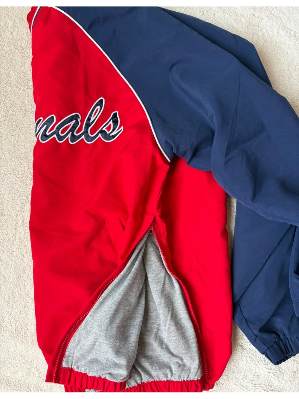 MLB St. Louis Cardinals Baseball Red and Navy Pullover Jacket Men Size Medium